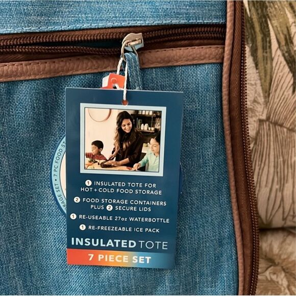 INSULATED HOT & COLD 7 PIECE TOTE NWT - Picture 8 of 9